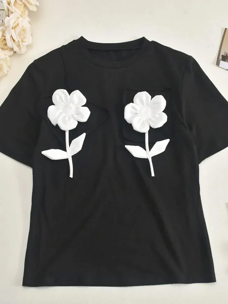 3D Flower T-Shirt