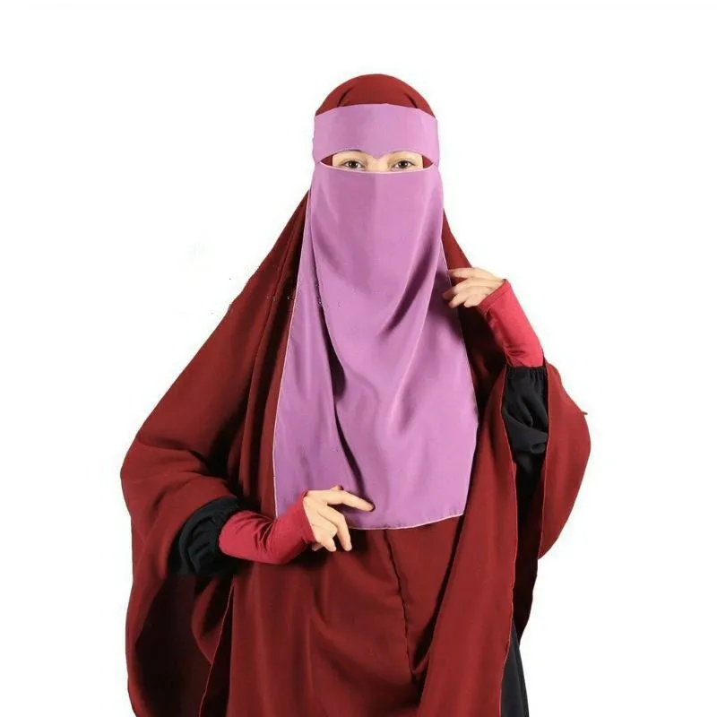 9 Color Options Islamic Muslim Women Face Veil Niqab