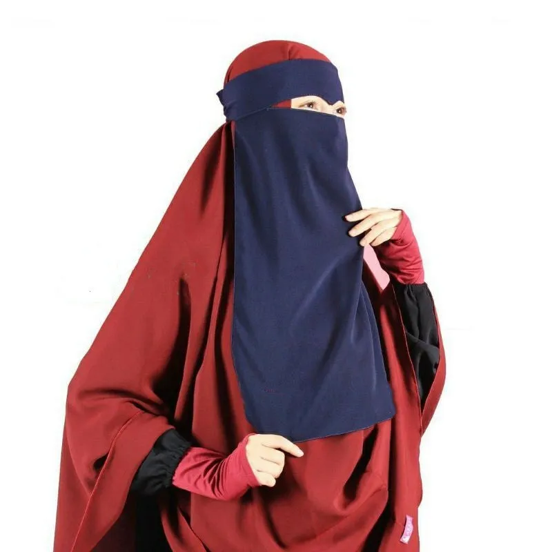 9 Color Options Islamic Muslim Women Face Veil Niqab