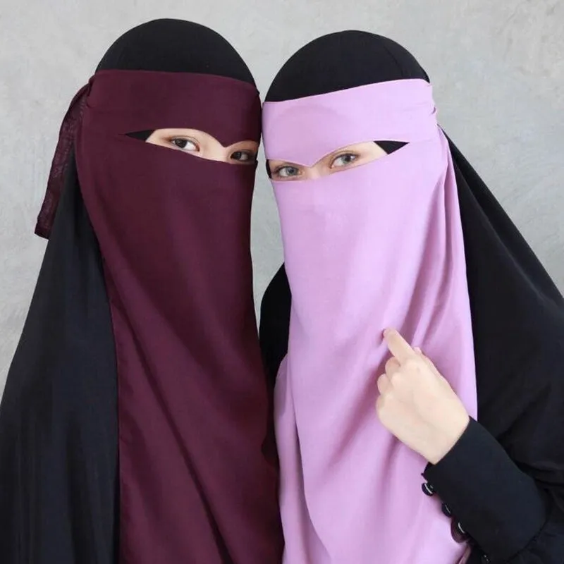 9 Color Options Islamic Muslim Women Face Veil Niqab