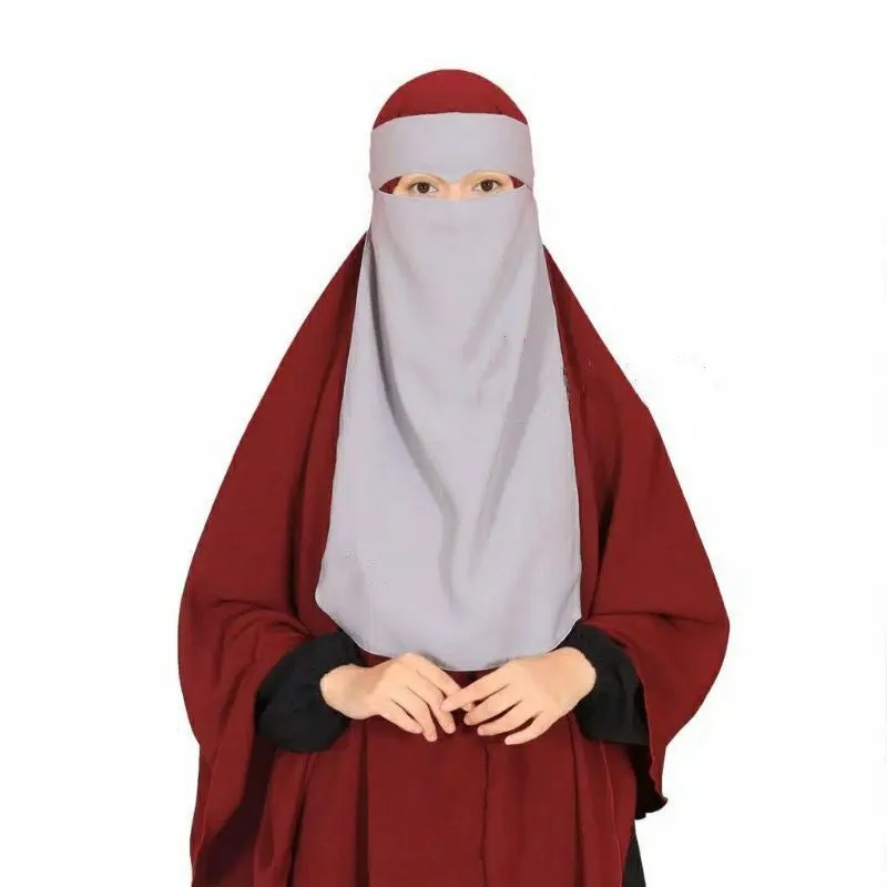 9 Color Options Islamic Muslim Women Face Veil Niqab