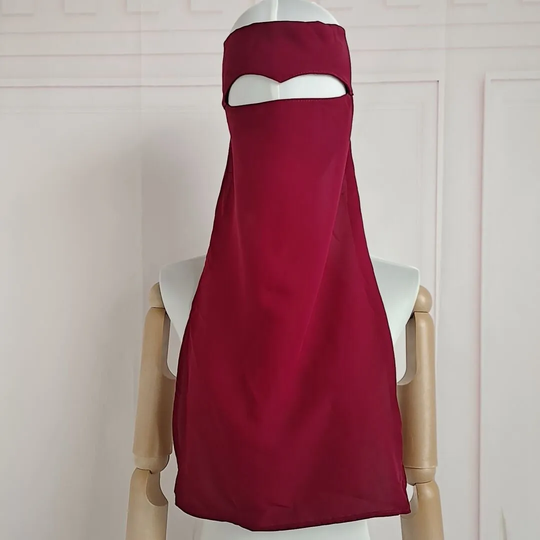 9 Color Options Islamic Muslim Women Face Veil Niqab