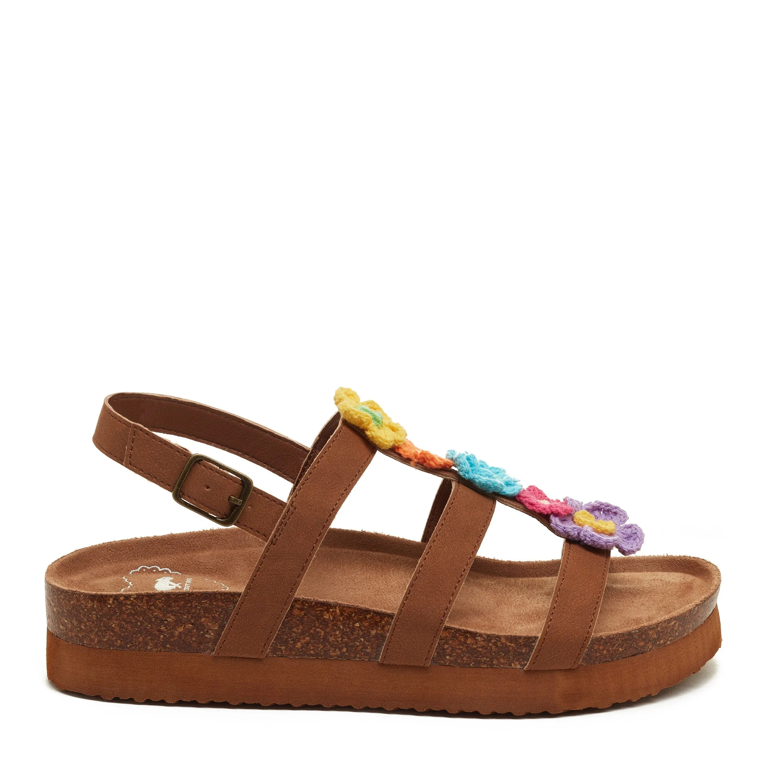 Abuzz Brown Buckle Strap Sandals