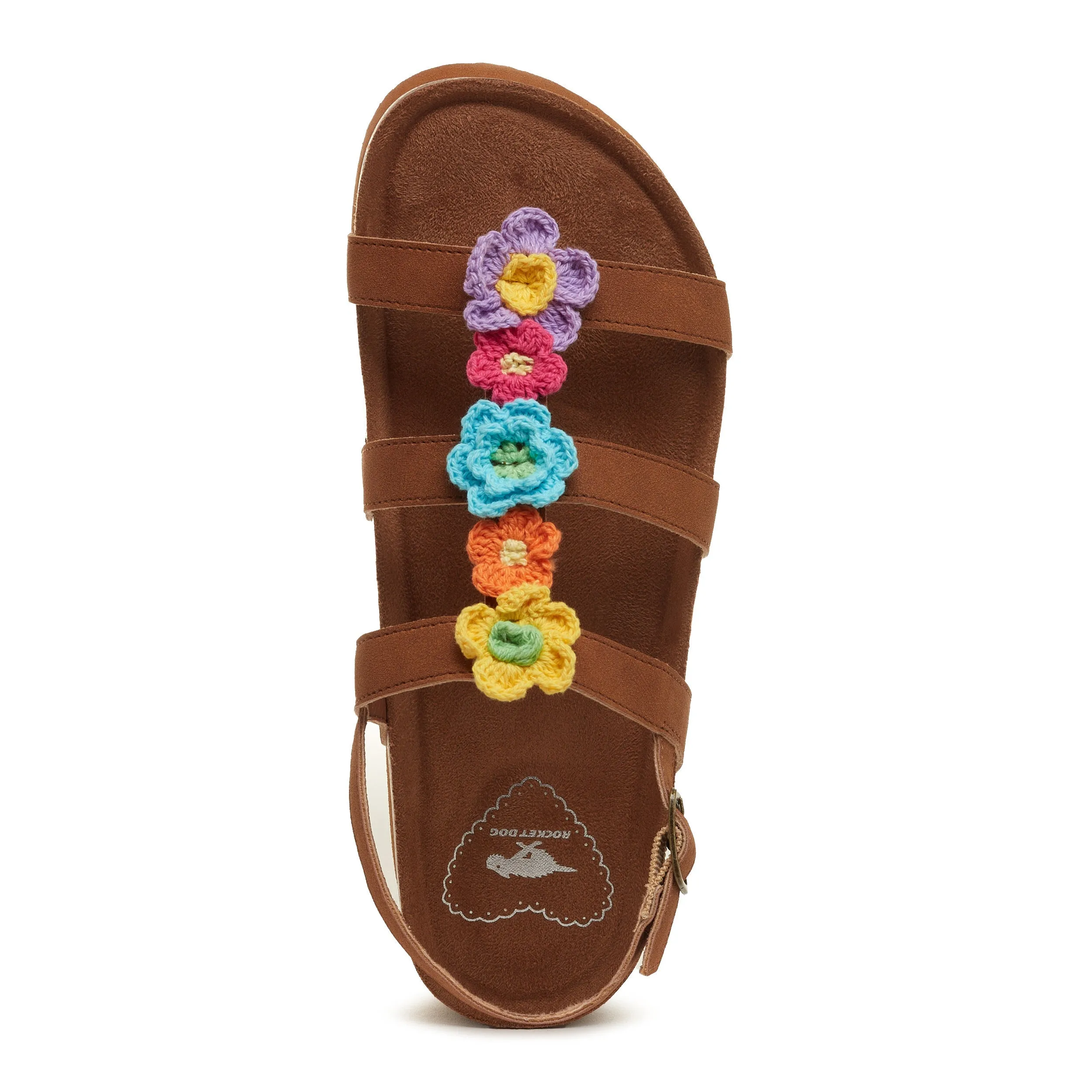 Abuzz Brown Buckle Strap Sandals