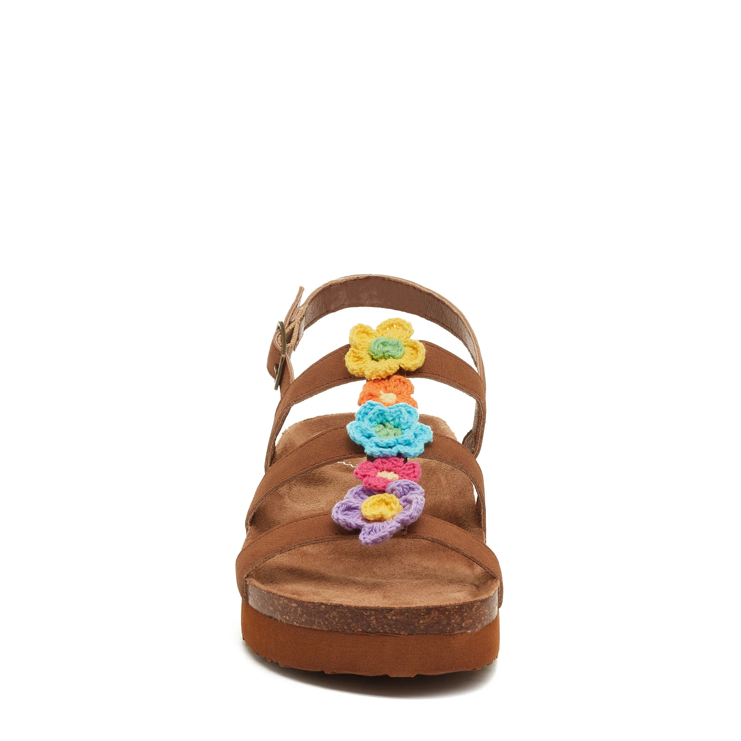 Abuzz Brown Buckle Strap Sandals