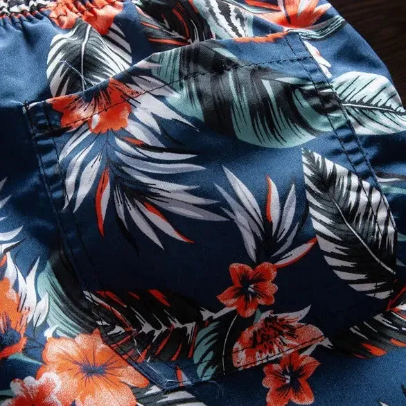 Aesthetic Cayenne Flower Beach Shorts