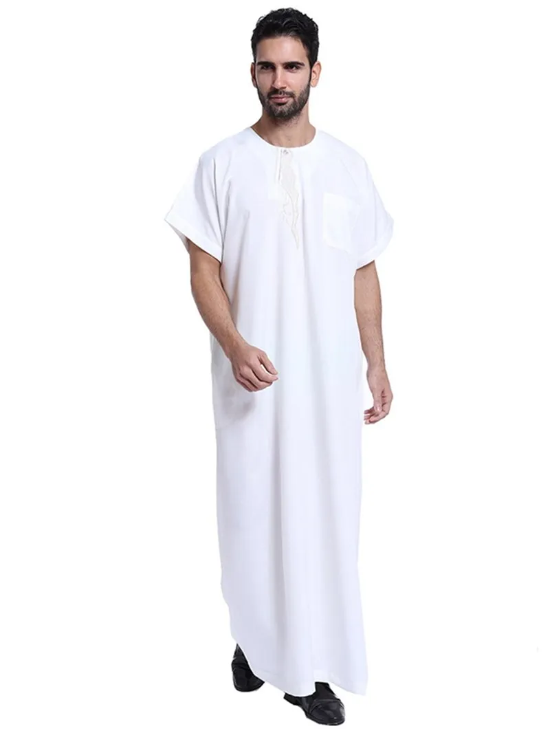 Arab Modern Islamic Clothes Men Thobe Moroccan