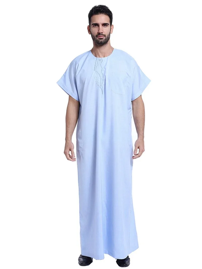 Arab Modern Islamic Clothes Men Thobe Moroccan