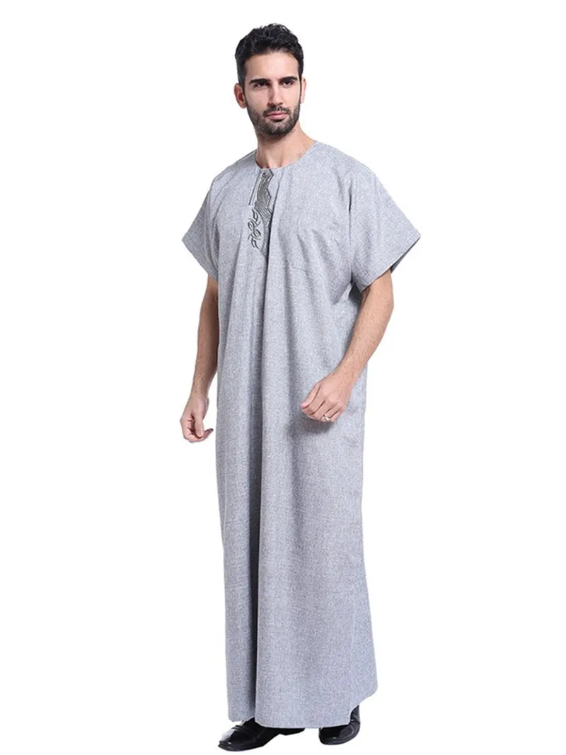 Arab Modern Islamic Clothes Men Thobe Moroccan