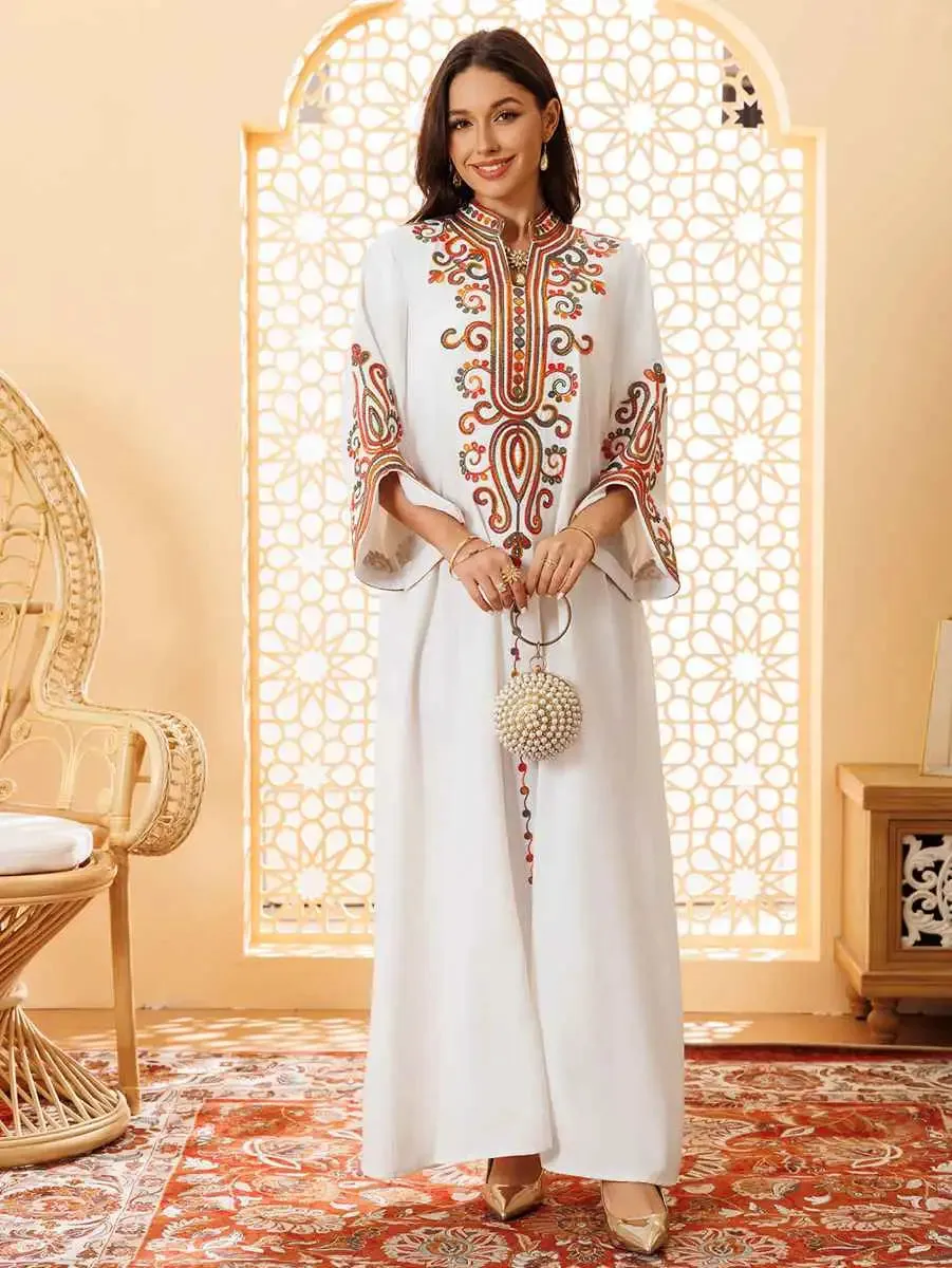 Arab Rope Embroidery Eid Caftan Kaftan Dress