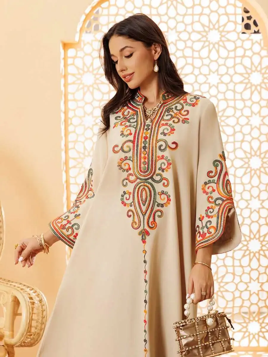 Arab Rope Embroidery Eid Caftan Kaftan Dress