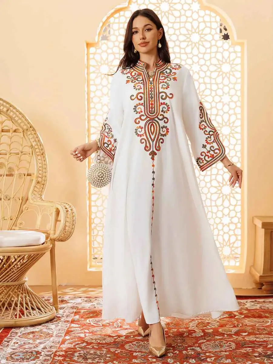 Arab Rope Embroidery Eid Caftan Kaftan Dress