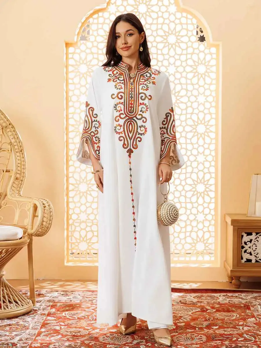 Arab Rope Embroidery Eid Caftan Kaftan Dress