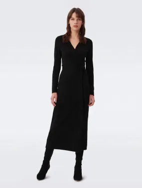 Astrid Wrap Dress in Black