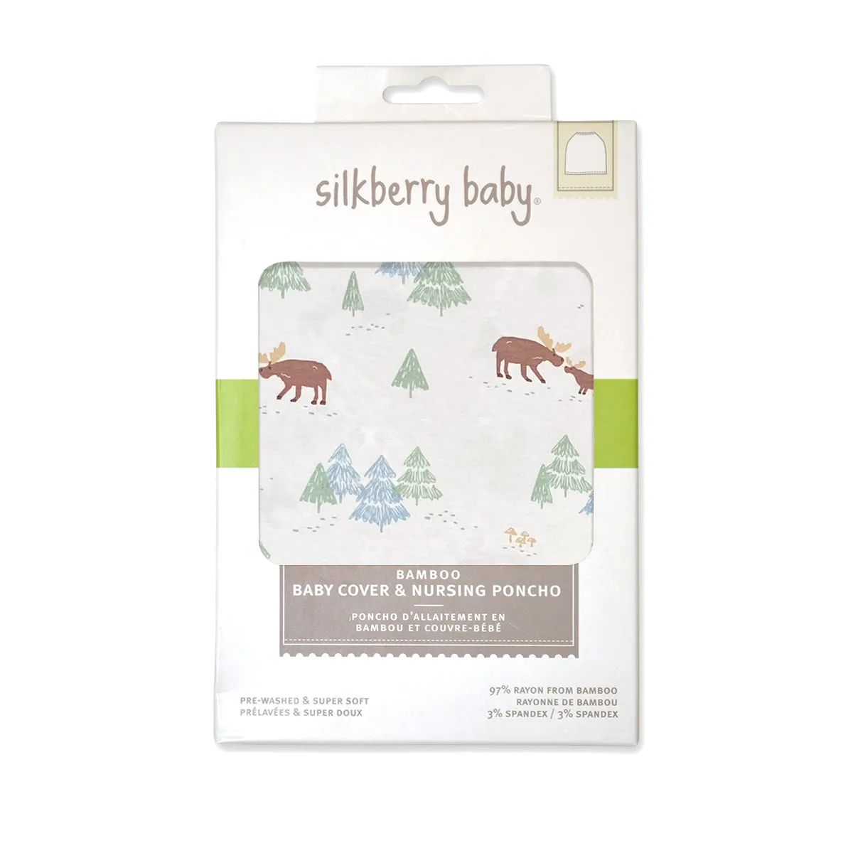 Bamboo Baby Cover & Nursing Poncho (Moose Woods Print)