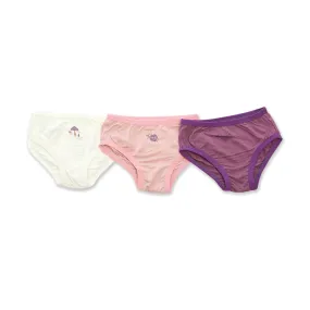 Bamboo Bikini Underwear 3 pack (Plum Jam/Feather/Powder Pink)