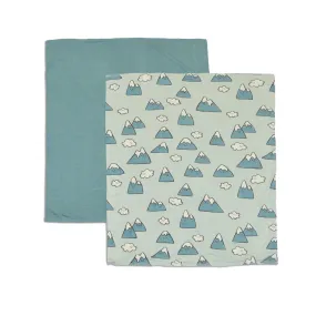 Bamboo Burpcloth 2 Pack (Snowy Rockies Print/West Coast)