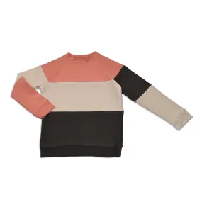 Bamboo Fleece Colorblock Sweatshirt (Ash Rose/Drizzle/Pirate Ship)