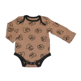 Bamboo Long Sleeve Onesie (Story Book Bear Print)