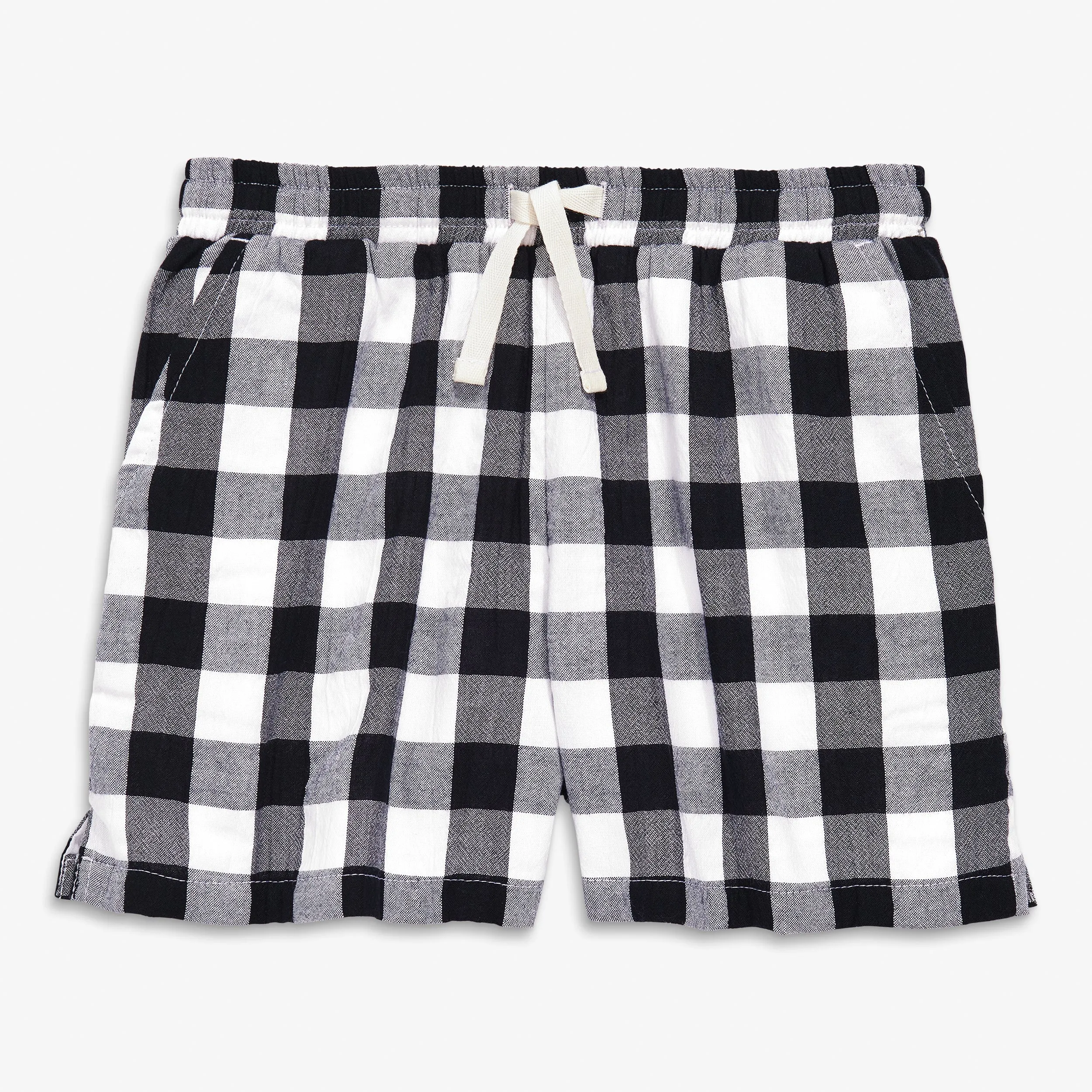 Beach short in gingham