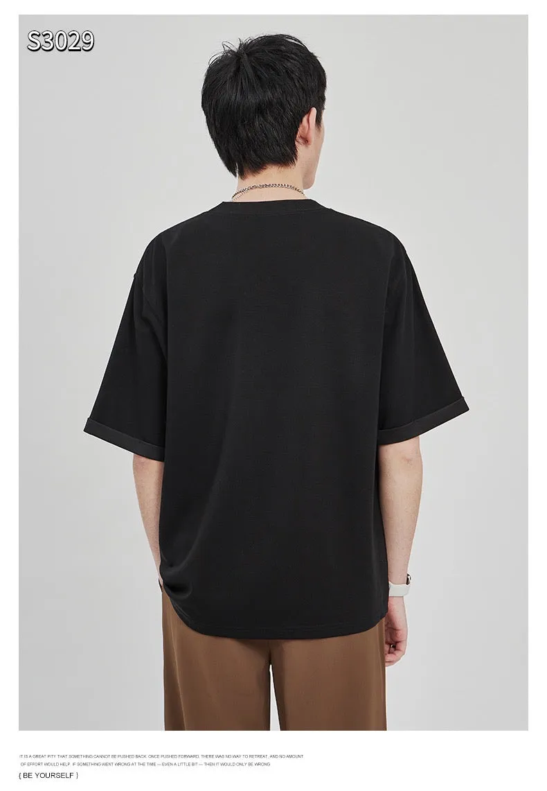 Black Basic Oversize Tee Gracell Material - 3029