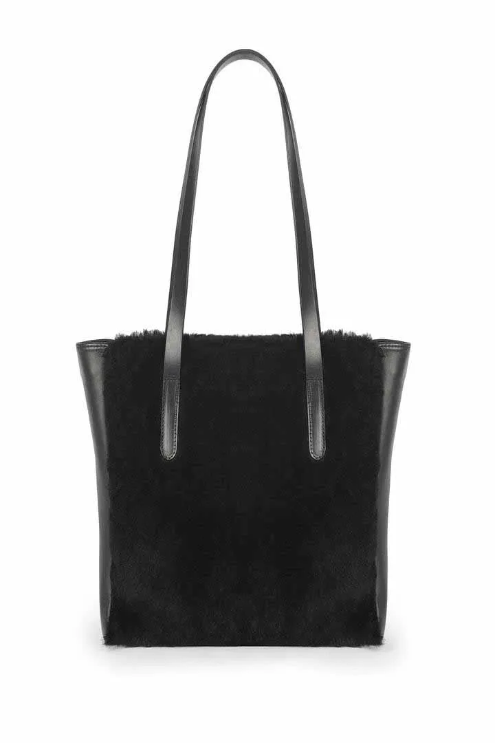 Black Shearling Shoulderbag