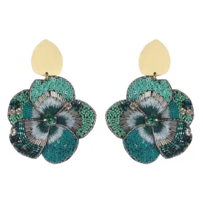 Blue Flower Earrings