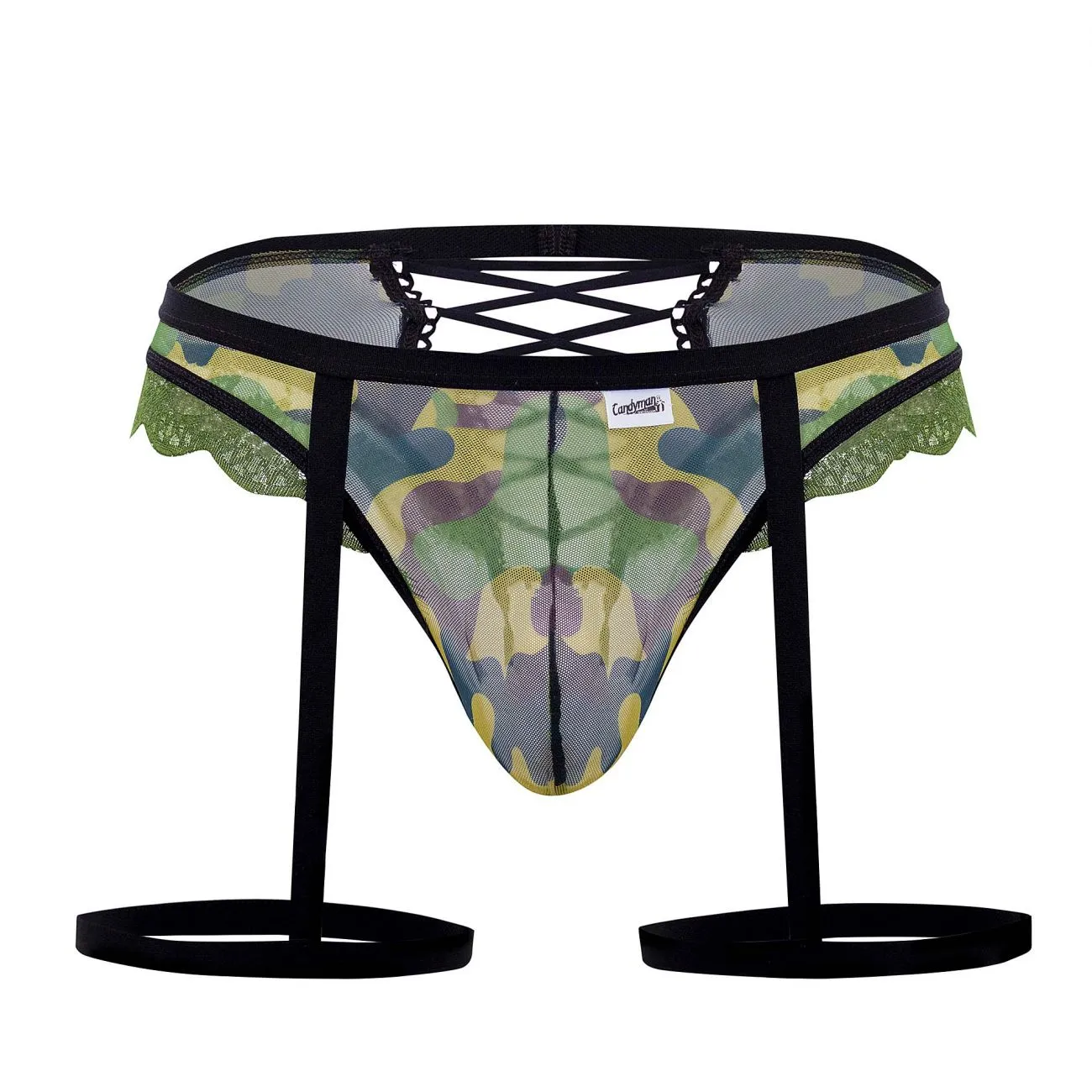 CandyMan Garter Camo Thongs