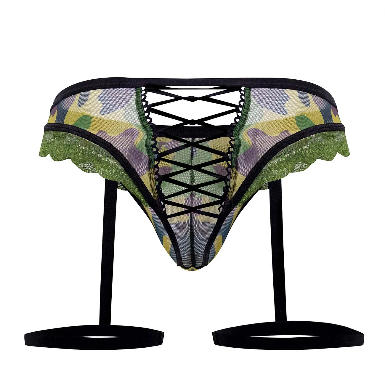 CandyMan Garter Camo Thongs