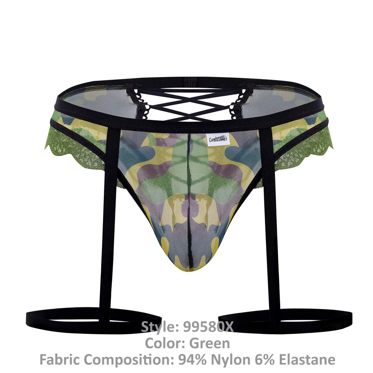 CandyMan Garter Camo Thongs