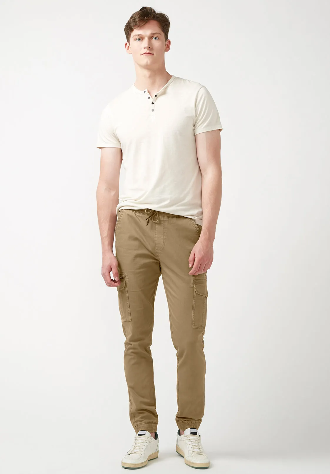 Cargo Tom Men's Jogger Pants in Dark Beige - BM22930