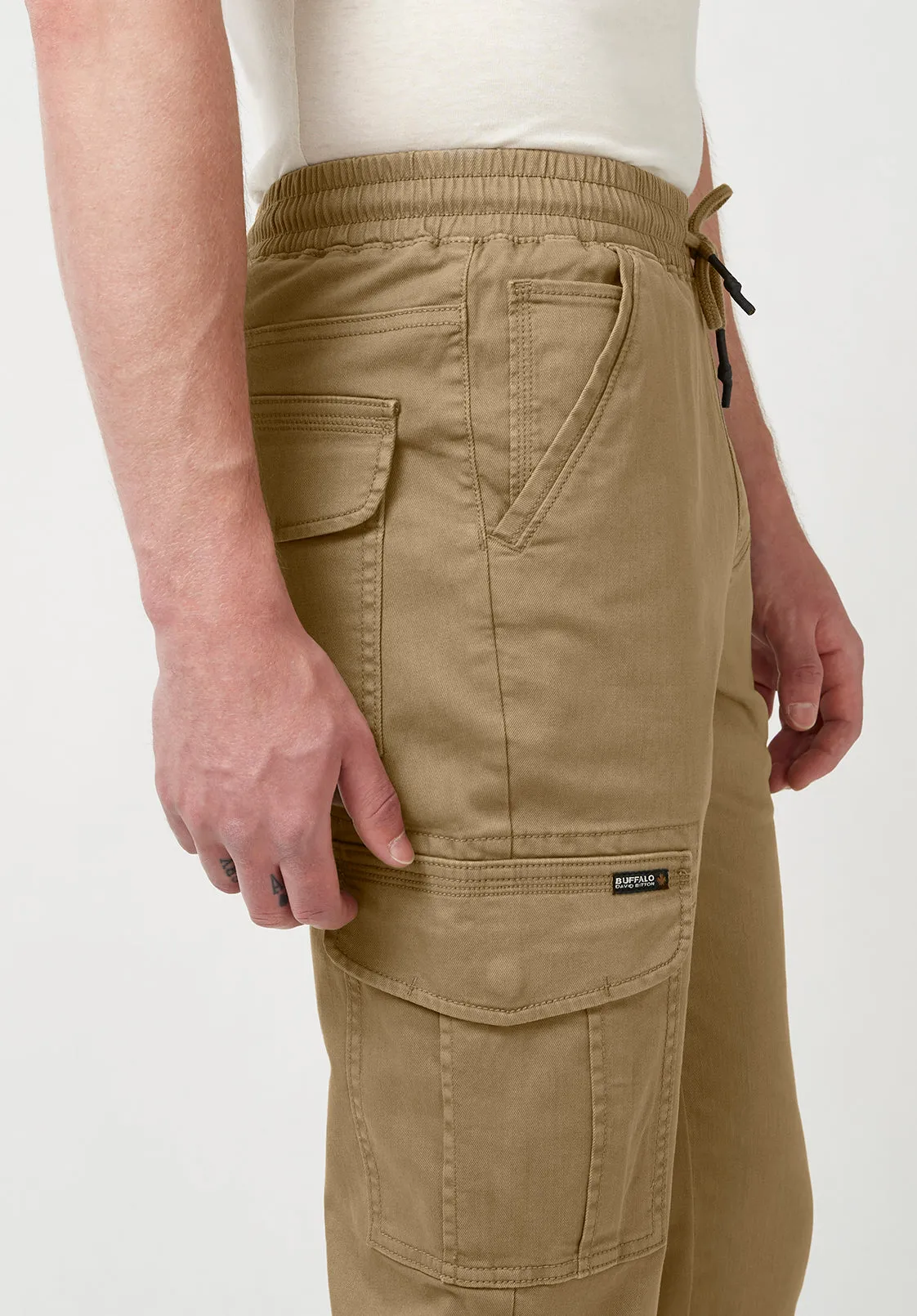 Cargo Tom Men's Jogger Pants in Dark Beige - BM22930