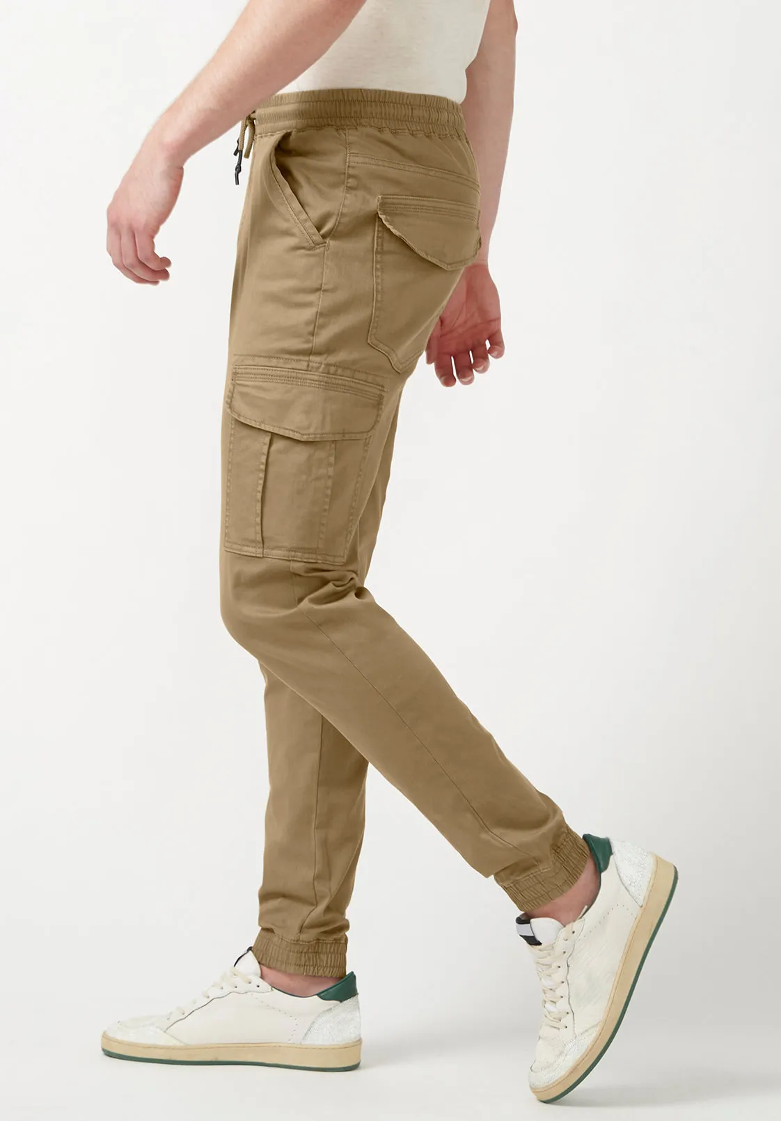 Cargo Tom Men's Jogger Pants in Dark Beige - BM22930