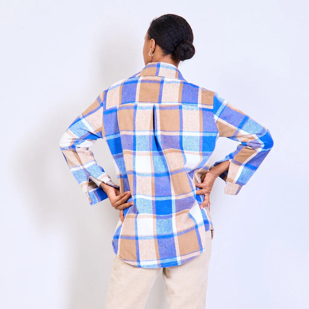 Checked shirt jacket wholesale