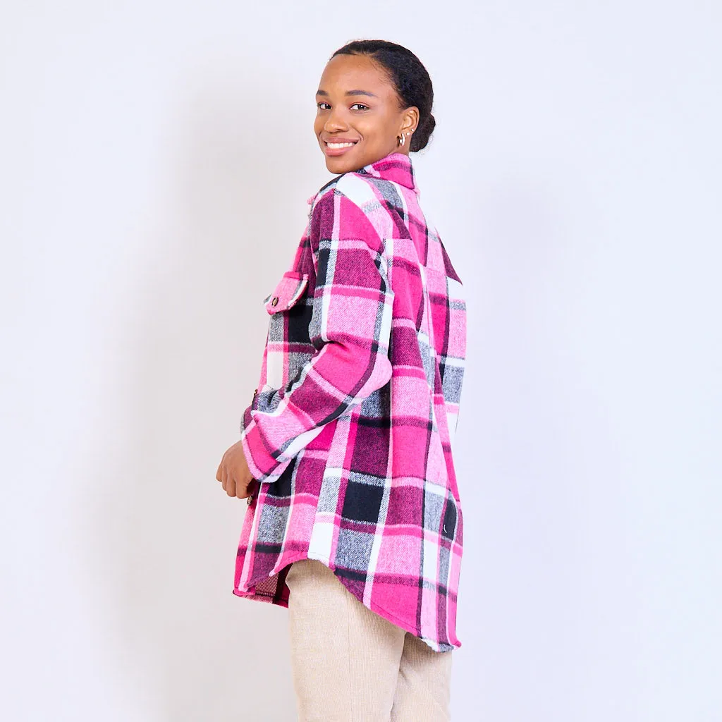 Checked shirt jacket wholesale