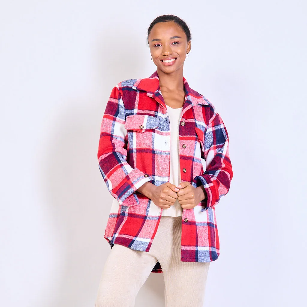 Checked shirt jacket wholesale