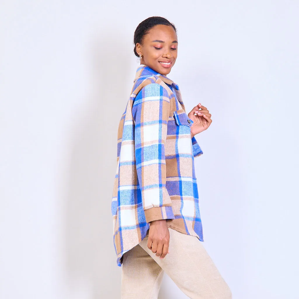 Checked shirt jacket wholesale