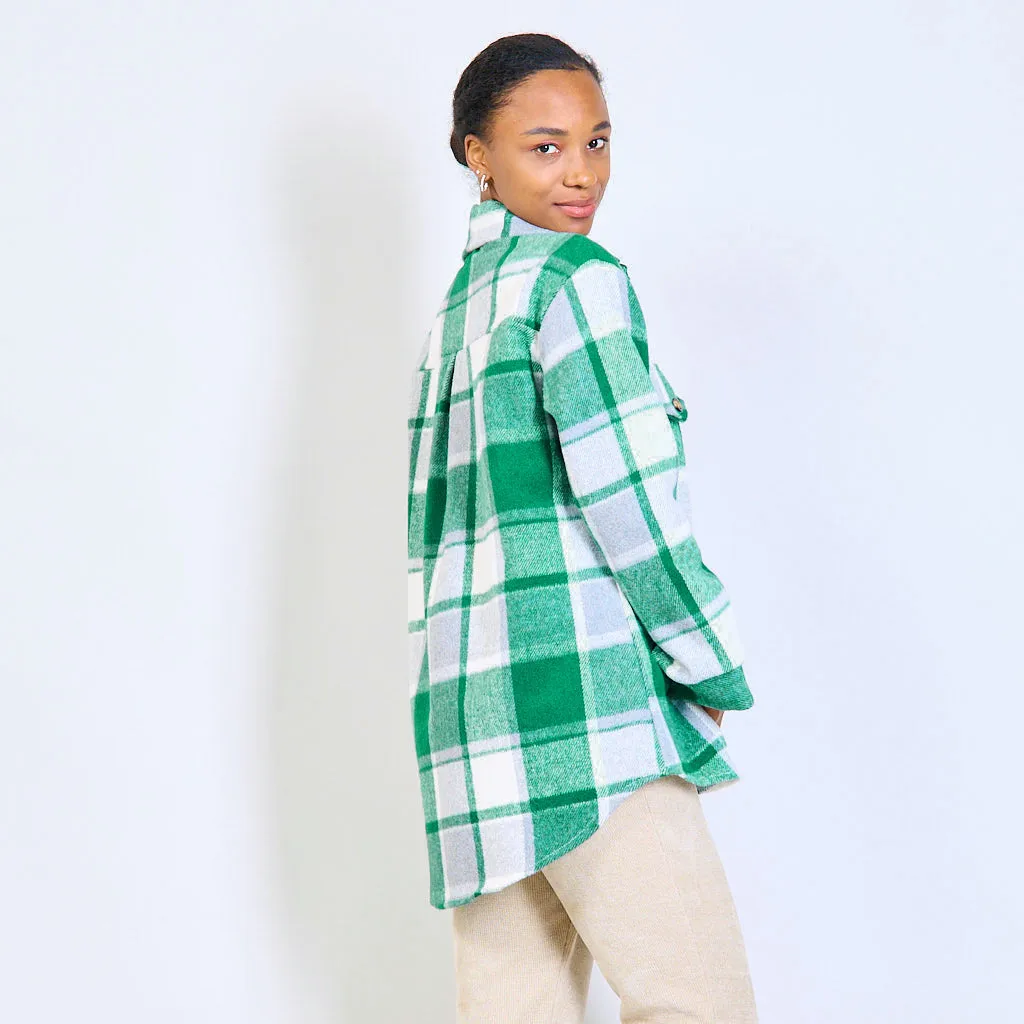 Checked shirt jacket wholesale