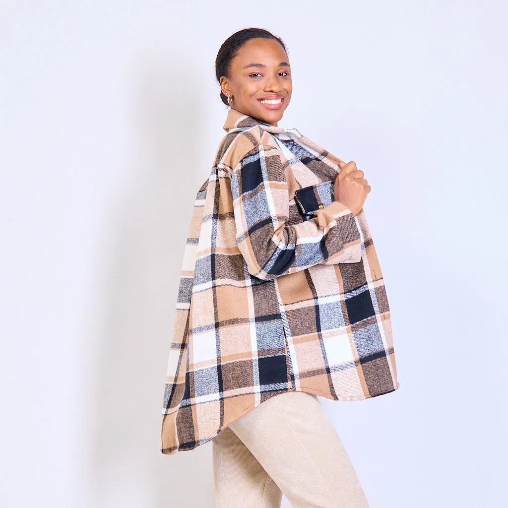 Checked shirt jacket wholesale