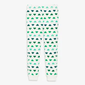 Clearance kids organic pj pant in lucky clovers