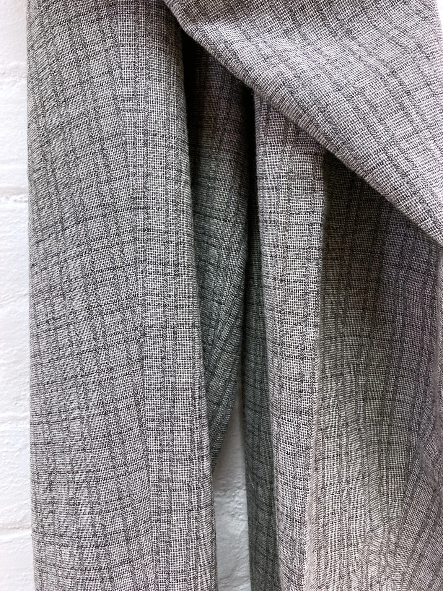 Comme des Garcons Homme 1995 grey wool check pleated trousers - M