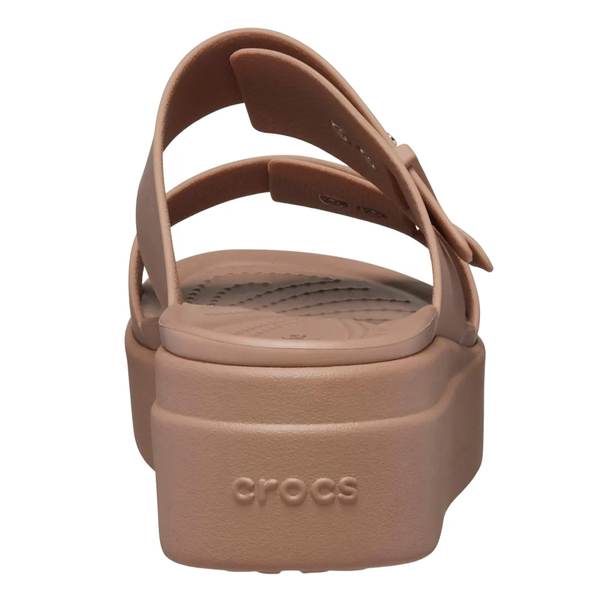 Crocs women's sandal with Brooklyn Buckle Low Wedge wedge 207431-2Q9 milk 