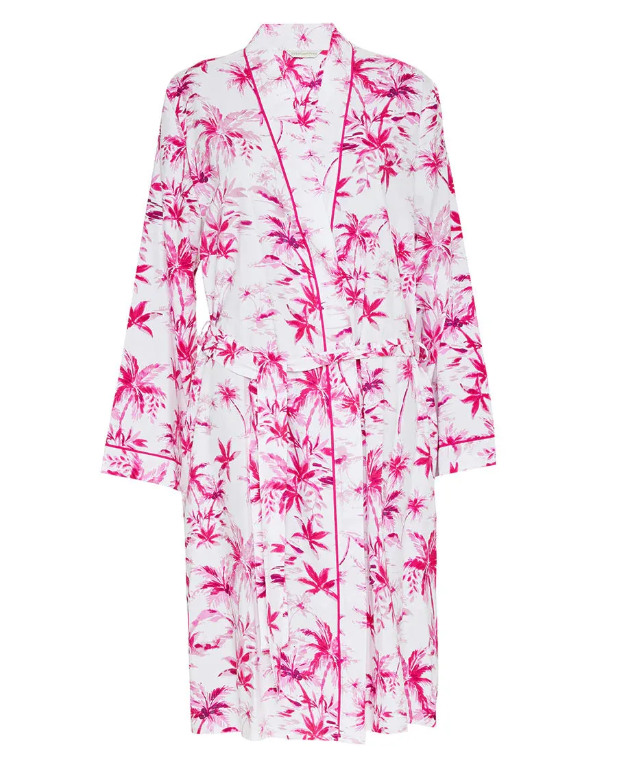 Cyberjammies Short Dressing Gown- Heiley- Palm Print