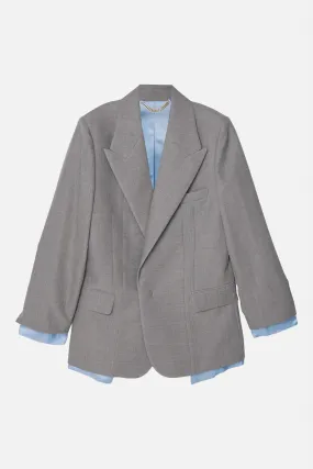 Darted Sleeve Tailored Jacket in Titanium