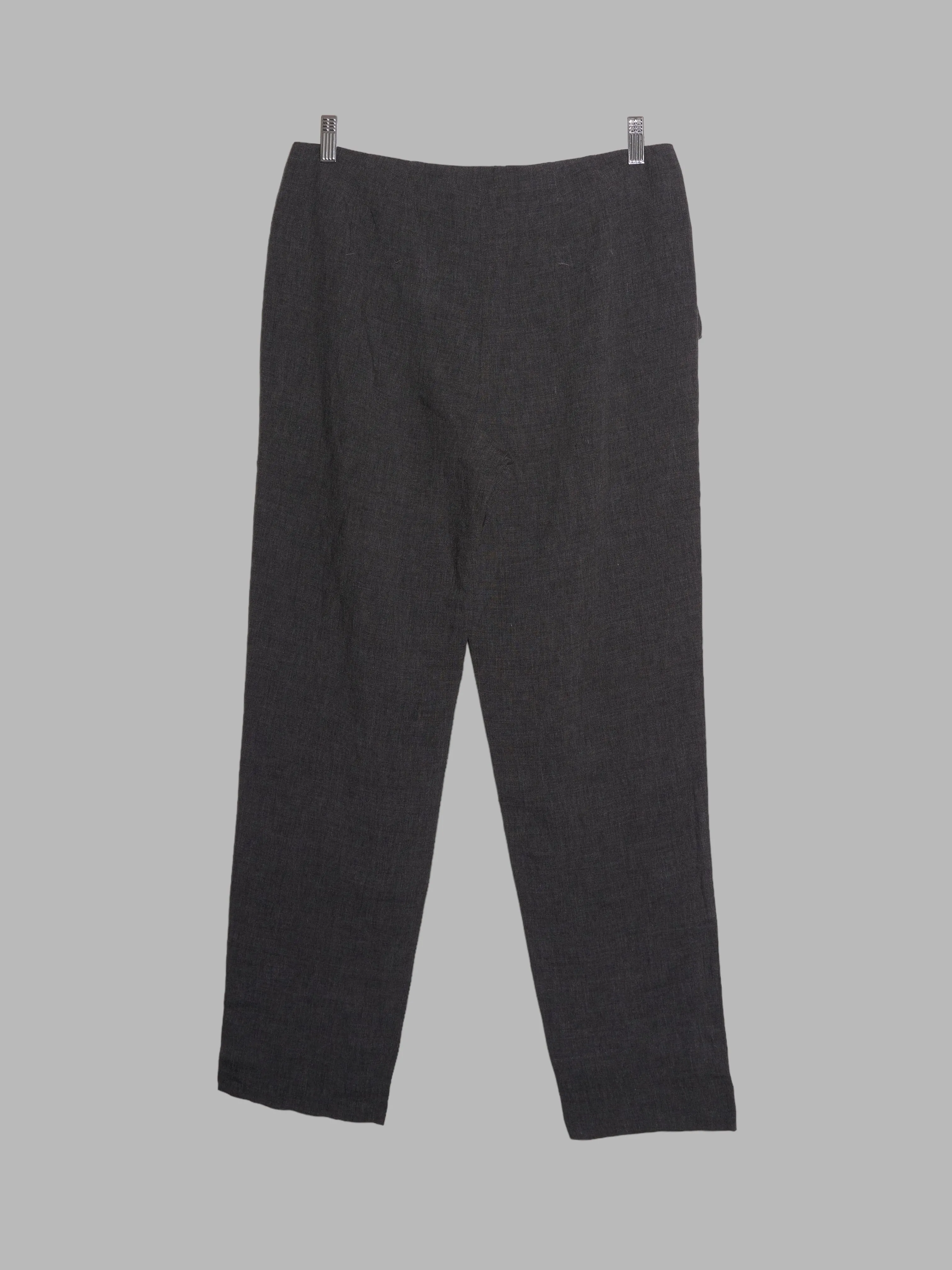 Dirk Bikkembergs Hommes 1990s grey linen detachable front pocket trousers