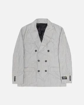 DOUBLE-BREASTED BLAZER WRINKLED STRIPE