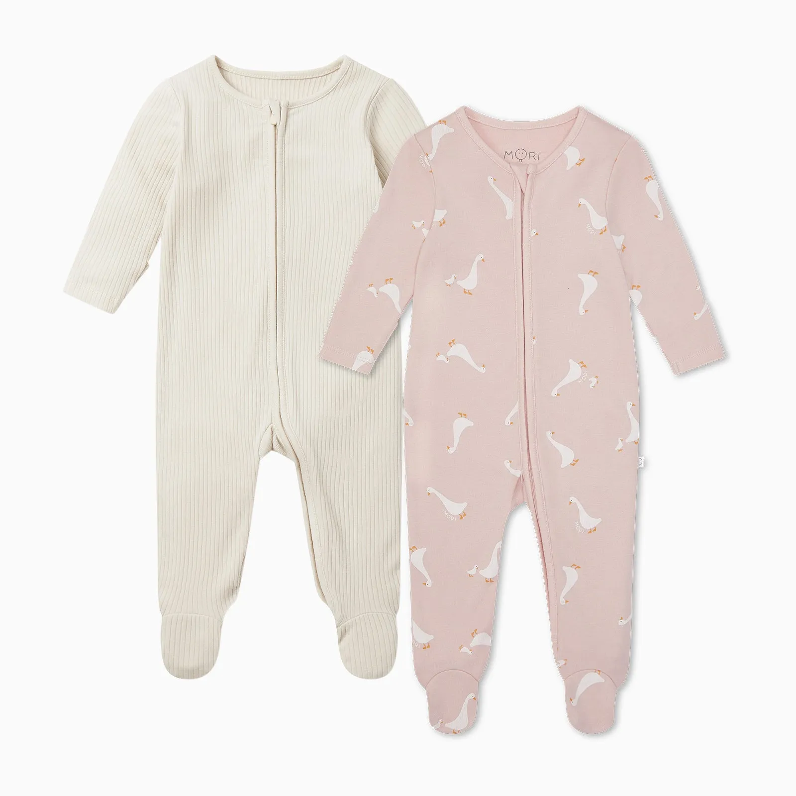 Duck Clever Zip Baby Pajamas 2 Pack