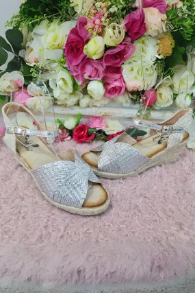 Foil Ankle Strap Comfortable Sandal