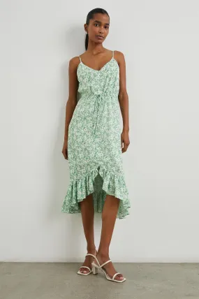 Frida Dress Green Texture Floral