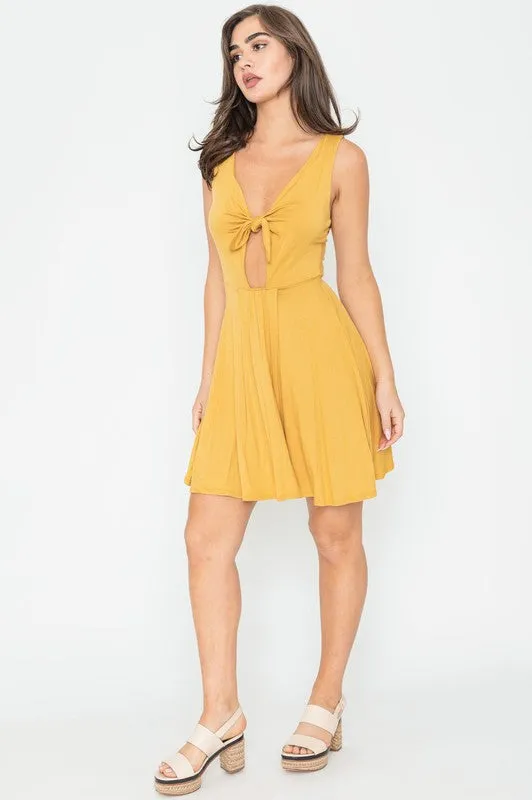 Front Knot Mini Dress